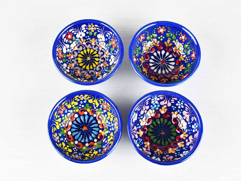 5 cm Turkish Bowls Dantel Set of 4 Ceramic Sydney Grand Bazaar Blue 