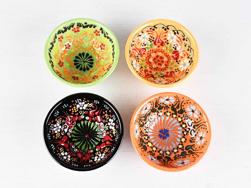 5 cm Turkish Bowls Dantel Set of 4 Ceramic Sydney Grand Bazaar Mixed 2 