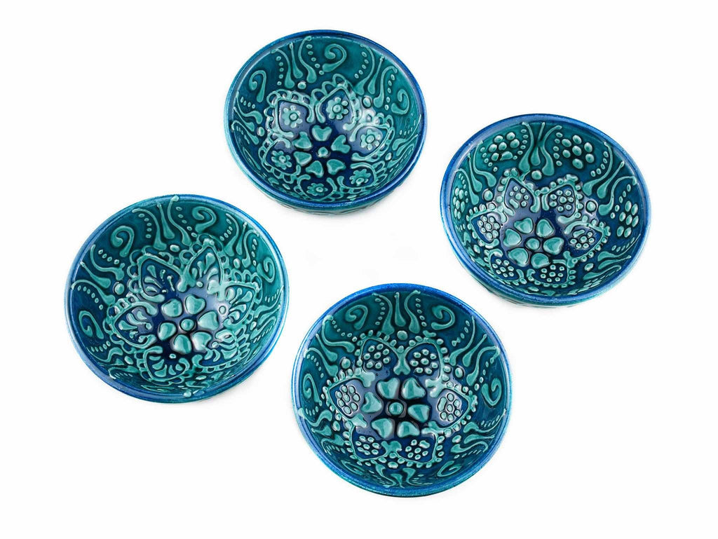 5 cm Turkish Bowls Firuze Collection Green Set of 4 Ceramic Sydney Grand Bazaar 