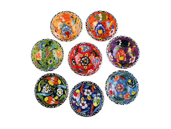 5 cm Turkish Bowls Flower Collection Set of 8 Ceramic Sydney Grand Bazaar 