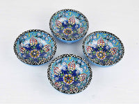 5 cm Turkish Bowls Ottoman Flower Set of 4 Ceramic Sydney Grand Bazaar Light Blue 2 