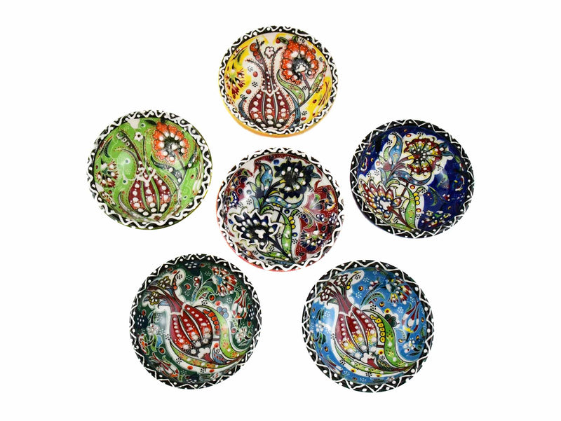 5 cm Turkish Bowls Ottoman Flower Set of 6 Ceramic Sydney Grand Bazaar Mix 4 