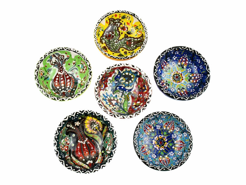 5 cm Turkish Bowls Ottoman Flower Set of 6 Ceramic Sydney Grand Bazaar Mix 8 
