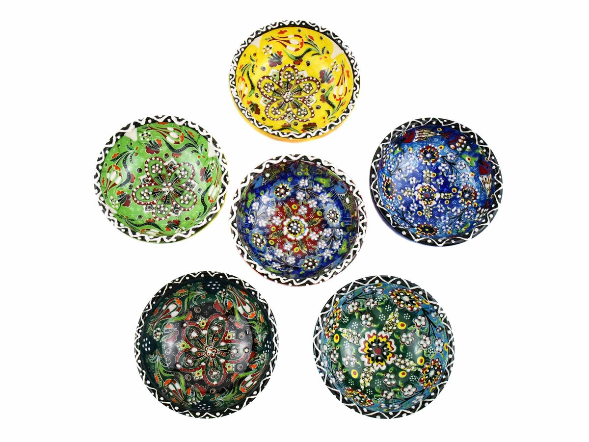 5 cm Turkish Bowls Ottoman Flower Set of 6 Ceramic Sydney Grand Bazaar Mix 11 