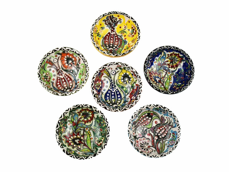 5 cm Turkish Bowls Ottoman Flower Set of 6 Ceramic Sydney Grand Bazaar Mix 5 
