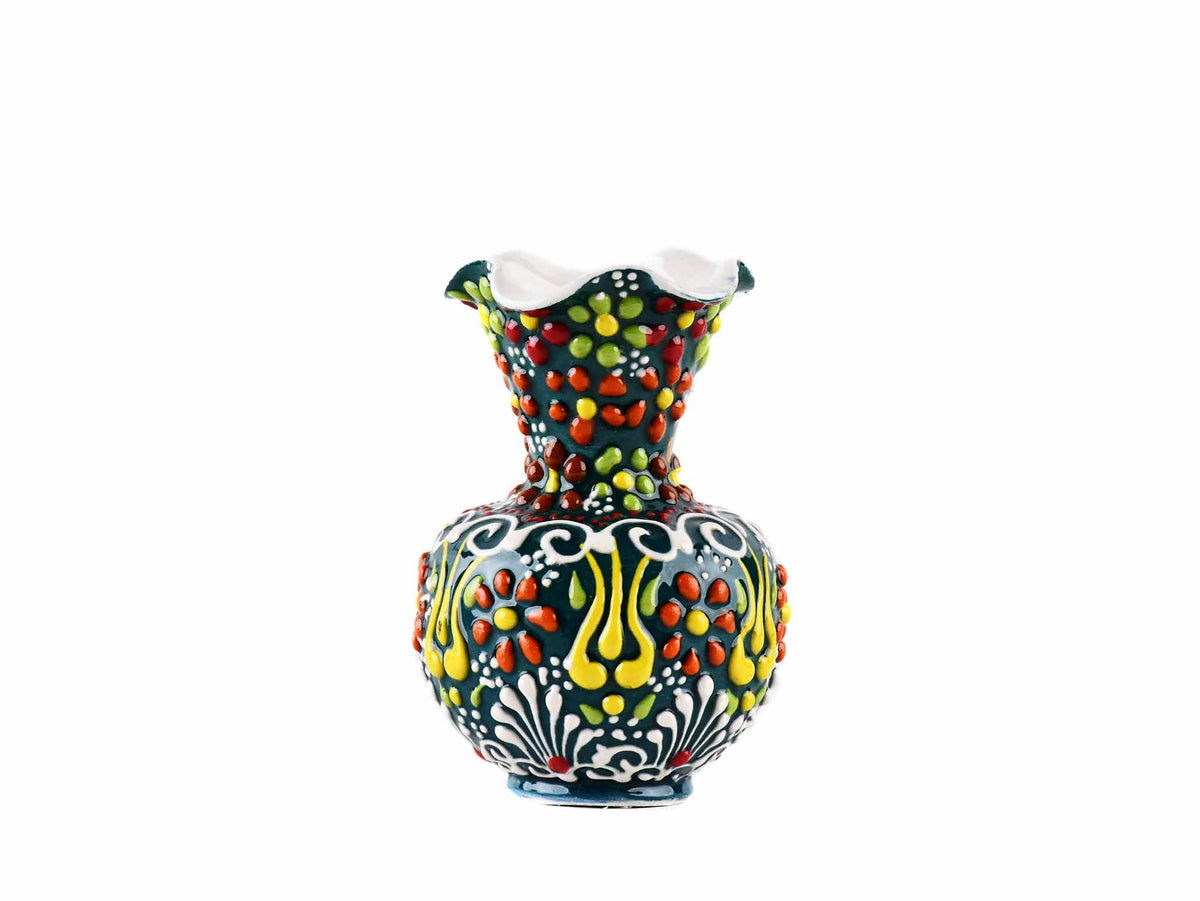 5 cm Turkish Ceramic Vase Dantel Green Ceramic Sydney Grand Bazaar Design 6 