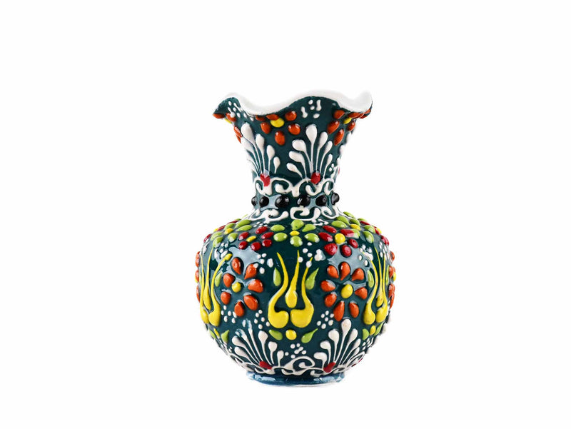 5 cm Turkish Ceramic Vase Dantel Green Ceramic Sydney Grand Bazaar Design 3 