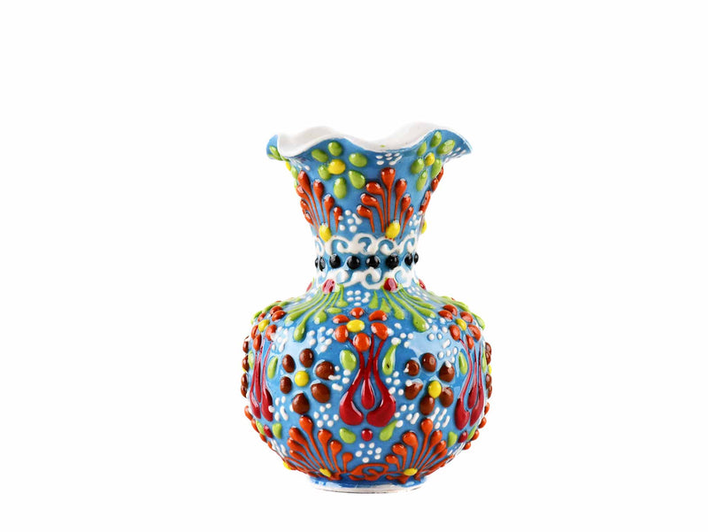5 cm Turkish Ceramic Vase Dantel Light Blue Ceramic Sydney Grand Bazaar Design 2 