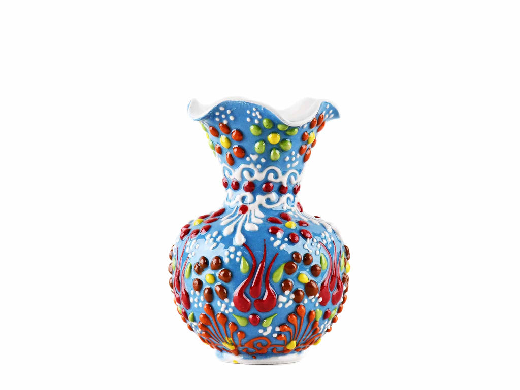 5 cm Turkish Ceramic Vase Dantel Light Blue Ceramic Sydney Grand Bazaar Design 1 