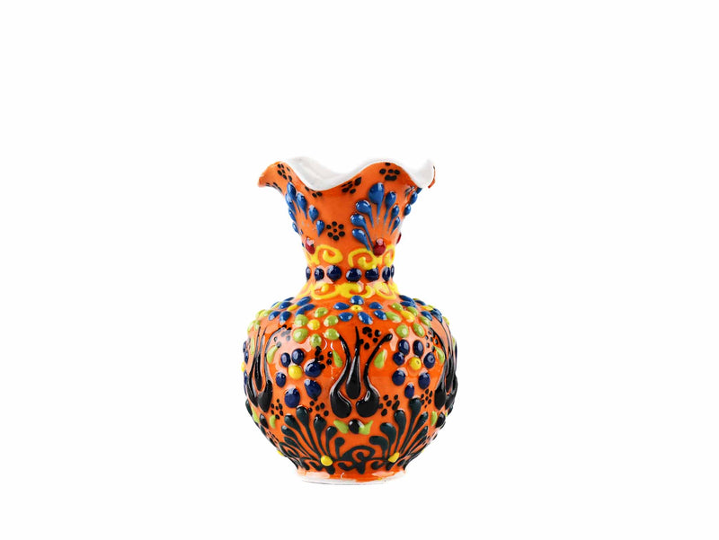 5 cm Turkish Ceramic Vase Dantel Orange Ceramic Sydney Grand Bazaar Design 3 