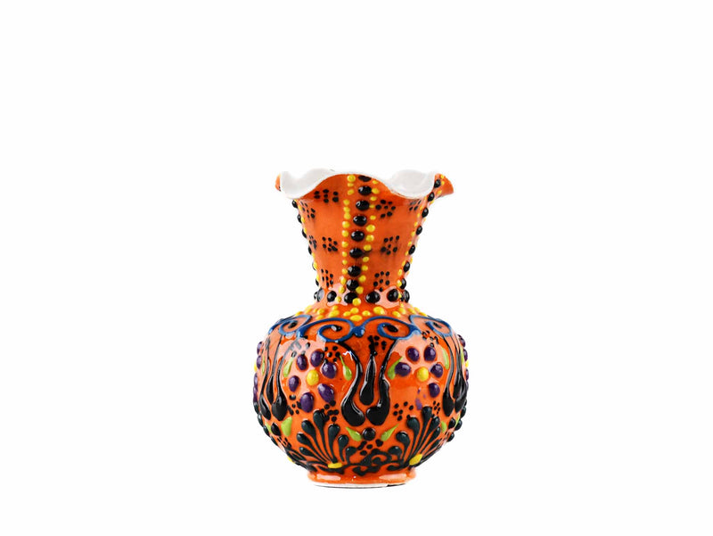 5 cm Turkish Ceramic Vase Dantel Orange Ceramic Sydney Grand Bazaar Design 2 