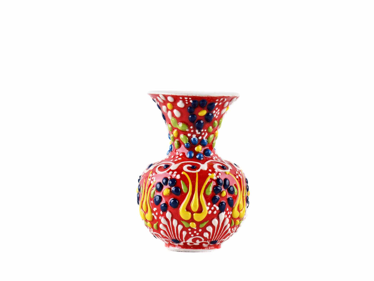 5 cm Turkish Ceramic Vase Dantel Red Ceramic Sydney Grand Bazaar Design 2 