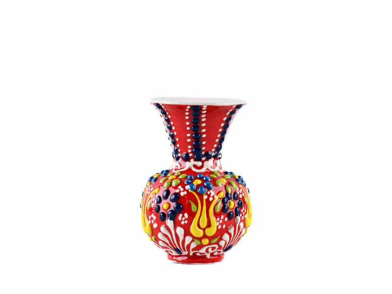5 cm Turkish Ceramic Vase Dantel Red Ceramic Sydney Grand Bazaar Design 4 