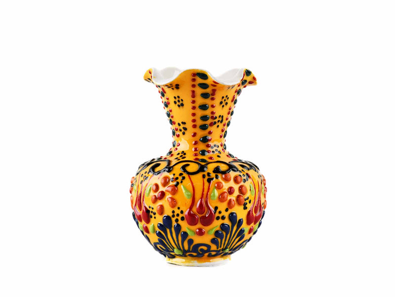 5 cm Turkish Ceramic Vase Dantel Yellow Ceramic Sydney Grand Bazaar Design 5 