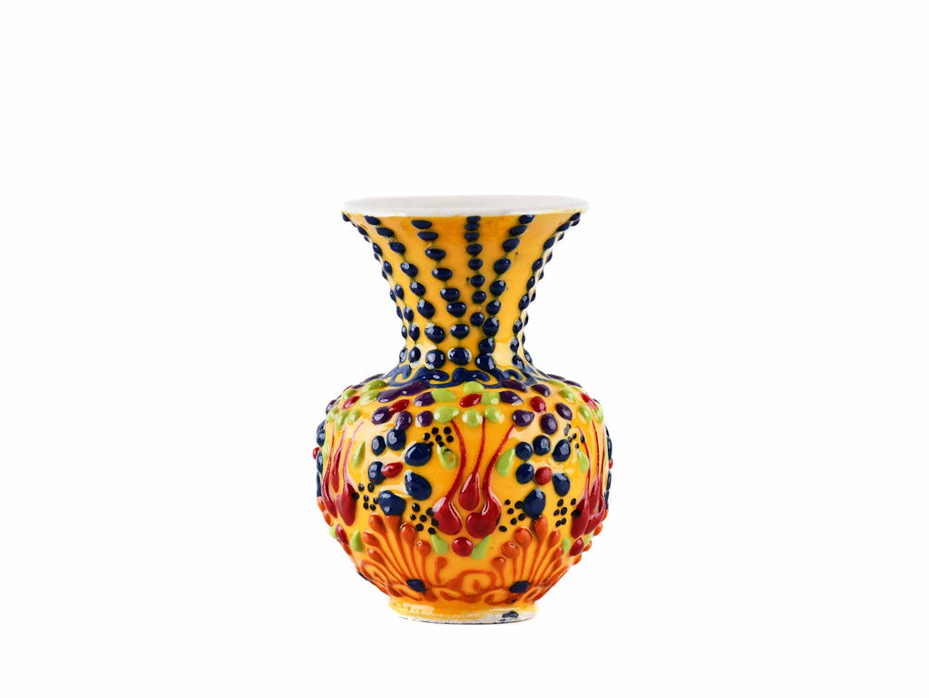 5 cm Turkish Ceramic Vase Dantel Yellow Ceramic Sydney Grand Bazaar Design 1 