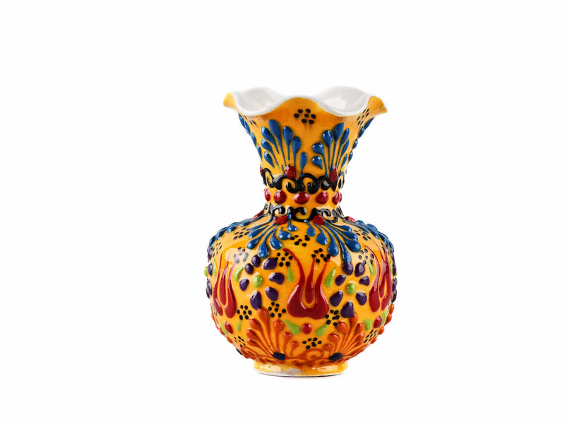 5 cm Turkish Ceramic Vase Dantel Yellow Ceramic Sydney Grand Bazaar Design 4 