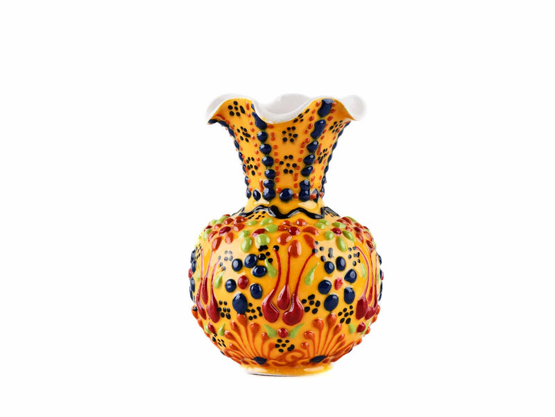 5 cm Turkish Ceramic Vase Dantel Yellow Ceramic Sydney Grand Bazaar Design 3 