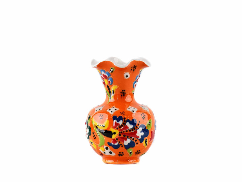 5 cm Turkish Ceramic Vase Flower Orange Ceramic Sydney Grand Bazaar Design 2 