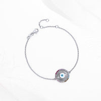 925 Evil Eye Silver Multicoloured Round Bracelet Evil Eye Sydney Grand Bazaar 