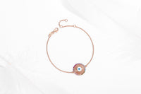 925 Evil Eye Silver Multicoloured Round Bracelet Rose Gold Evil Eye Sydney Grand Bazaar 