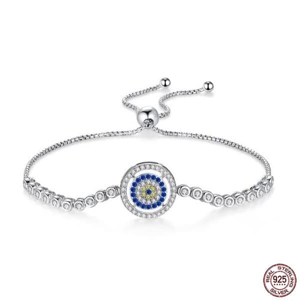 925 Evil Eye Sterling Silver Round Bracelet Evil Eye Sydney Grand Bazaar 