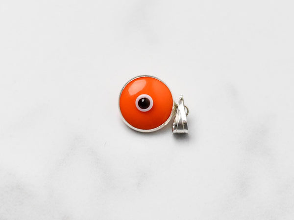 925 Silver Evil Eye Pendant Bright Orange Evil Eye Sydney Grand Bazaar 