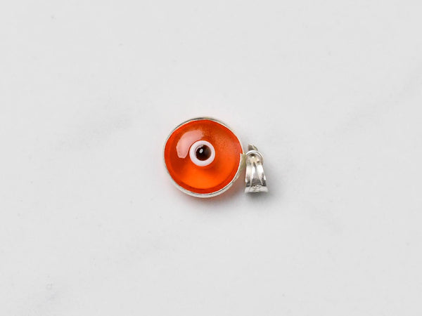 925 Silver Evil Eye Pendant Clear Orange Evil Eye Sydney Grand Bazaar 