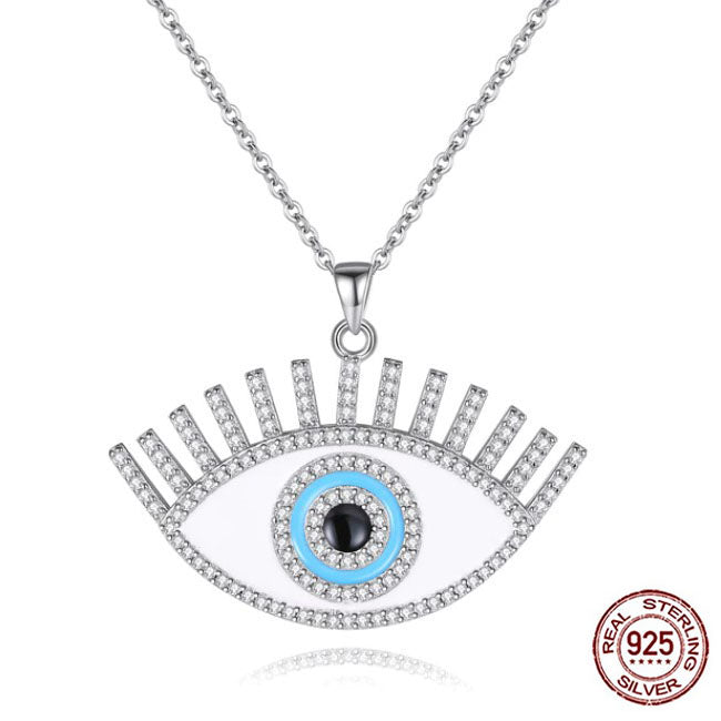 925 Silver Evil Eye Pendant Eye Shaped Necklace Evil Eye Sydney Grand Bazaar 