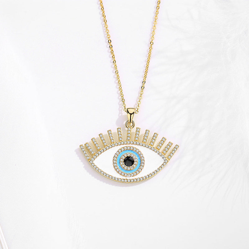 925 Silver Evil Eye Pendant Eye Shaped Necklace Gold Evil Eye Sydney Grand Bazaar 