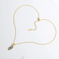 925 Silver Evil Eye Pendant Slim Teardrop Necklace Gold Evil Eye Sydney Grand Bazaar 