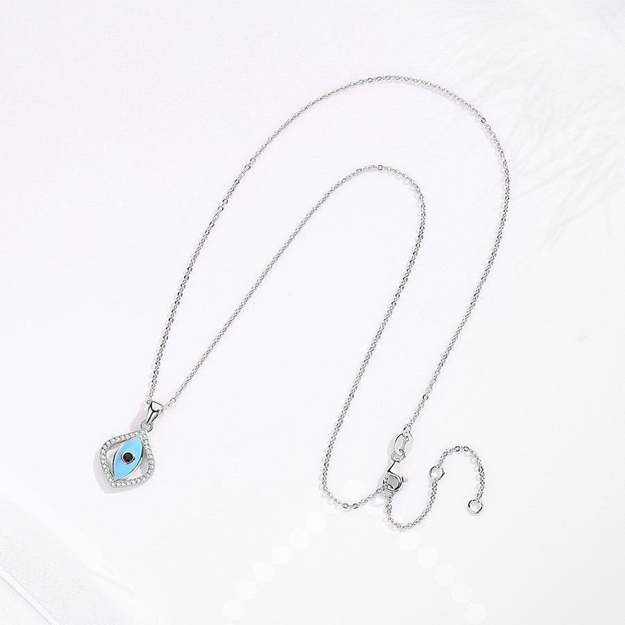 925 Silver Evil Eye Pendant Teardrop Necklace Evil Eye Sydney Grand Bazaar 