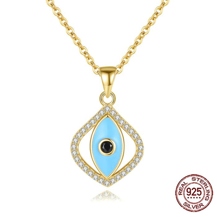 925 Silver Evil Eye Pendant Teardrop Necklace Gold Evil Eye Sydney Grand Bazaar 