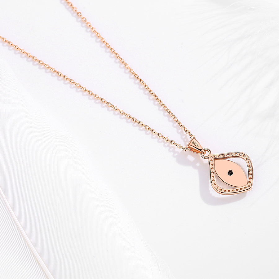 925 Silver Evil Eye Pendant Teardrop Necklace Rose Gold Evil Eye Sydney Grand Bazaar 
