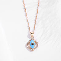 925 Silver Evil Eye Pendant Teardrop Necklace Rose Gold Evil Eye Sydney Grand Bazaar 