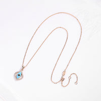 925 Silver Evil Eye Pendant Teardrop Necklace Rose Gold Evil Eye Sydney Grand Bazaar 