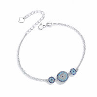 925 Triple Blue Evil Eye Sterling Silver Bracelet Evil Eye Sydney Grand Bazaar 