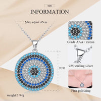 925 Turquoise Evil Eye Silver Pendant Necklace Evil Eye Sydney Grand Bazaar 