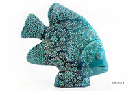 Turkish Ceramic Fish Figurines Turquoise Green
