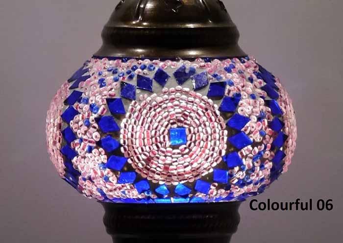 Turkish Mosaic Glass Shade Patterns and Colours
