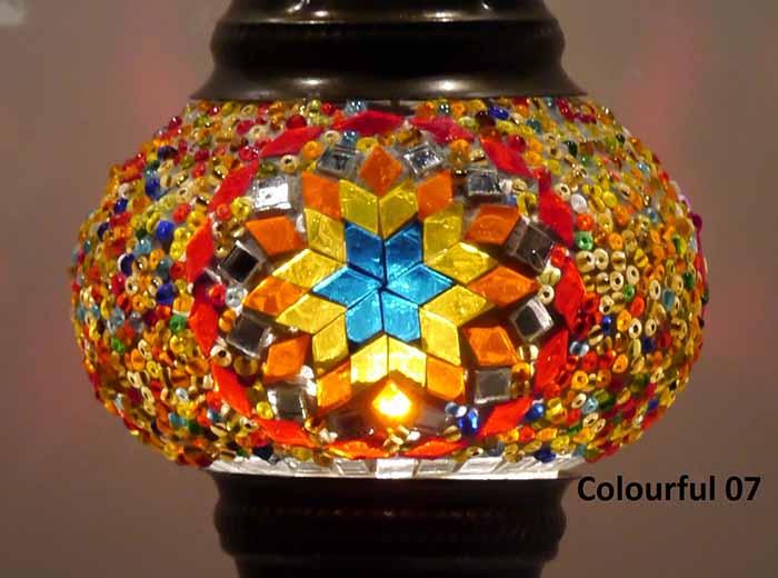 Turkish Mosaic Glass Shade Patterns and Colours