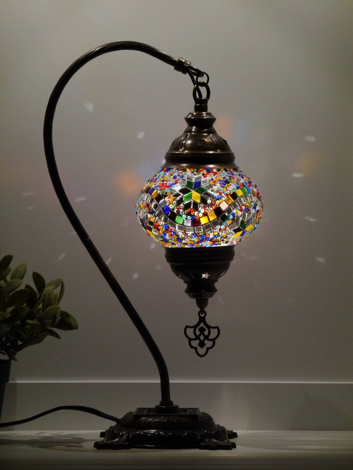 Turkish Lamp Hanging Multicoloured Round Star