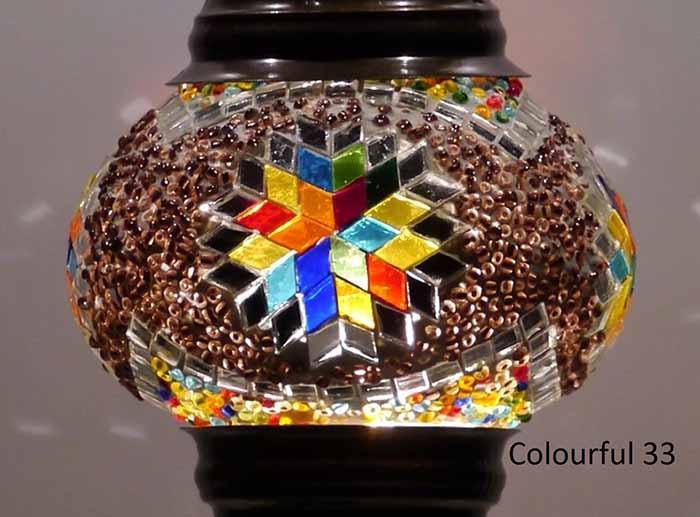 Turkish Mosaic Glass Shade Patterns and Colours