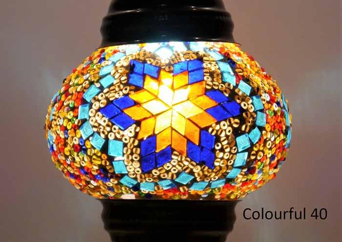 Turkish Mosaic Glass Shade Patterns and Colours