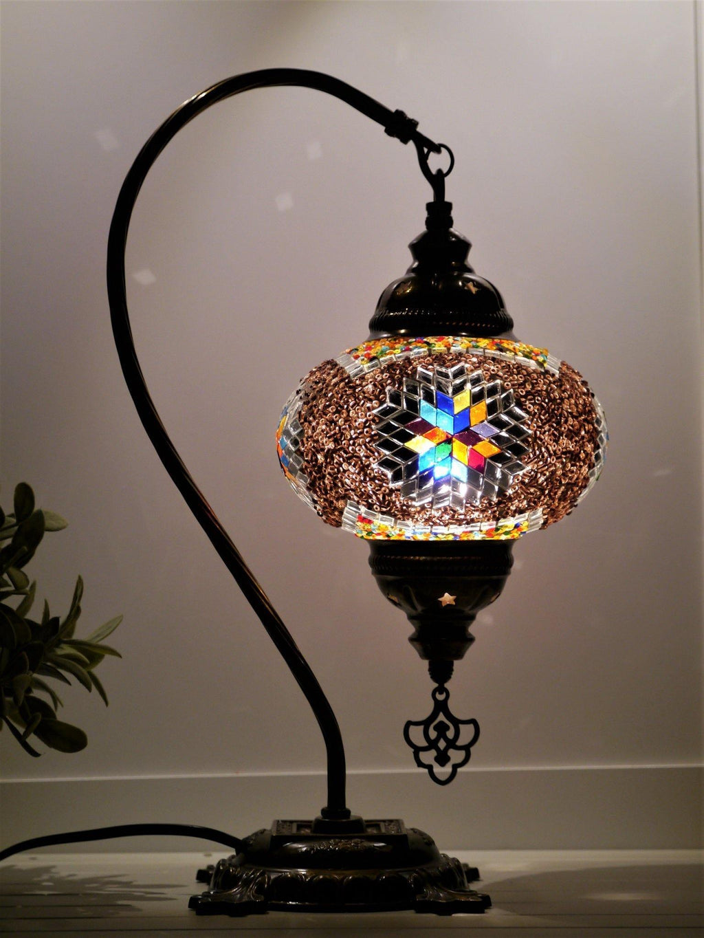 Turkish mosaic lamp Maroon Colour Victoria