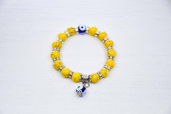 Turkish evil eye bracelet yellow