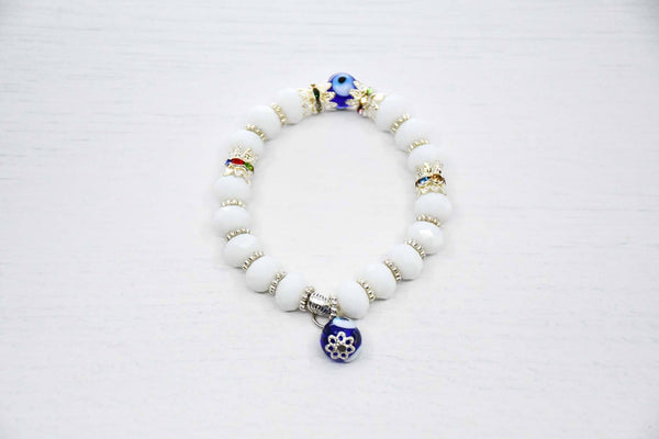 Greek evil eye bracelet white colour