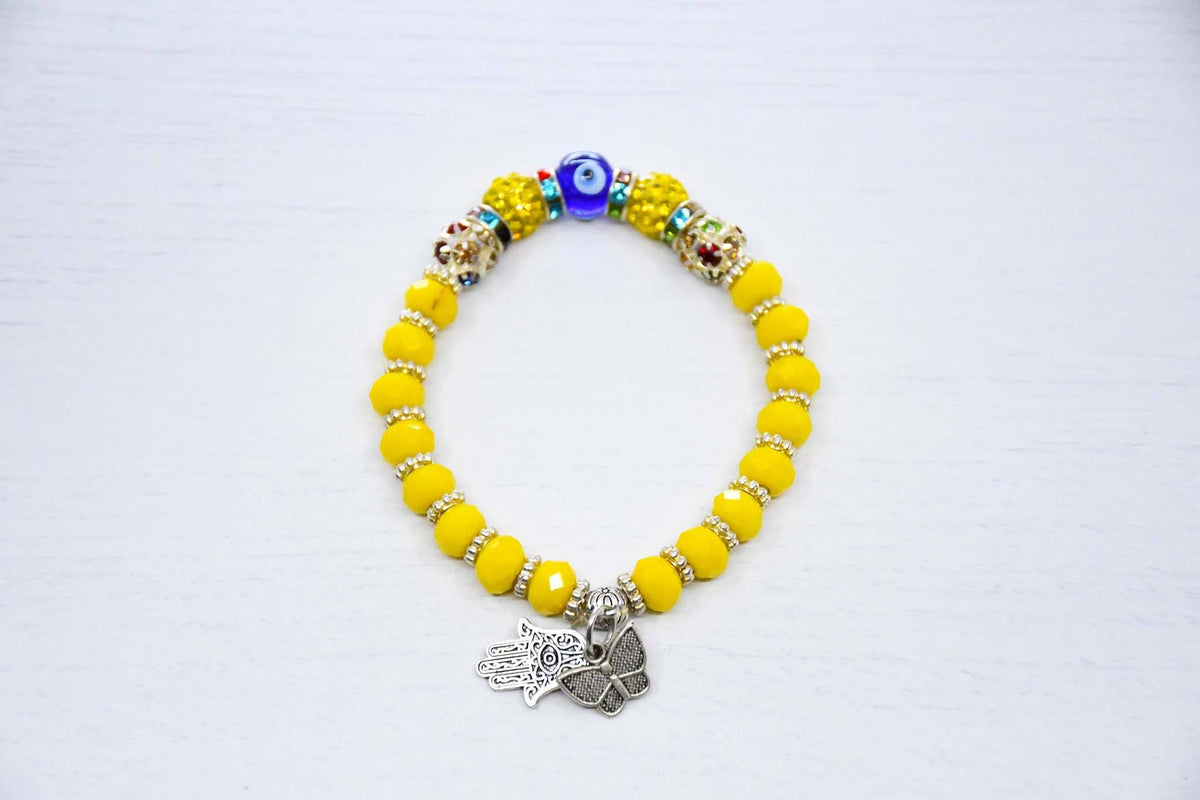Turkish Evil Eye Bracelet Yellow
