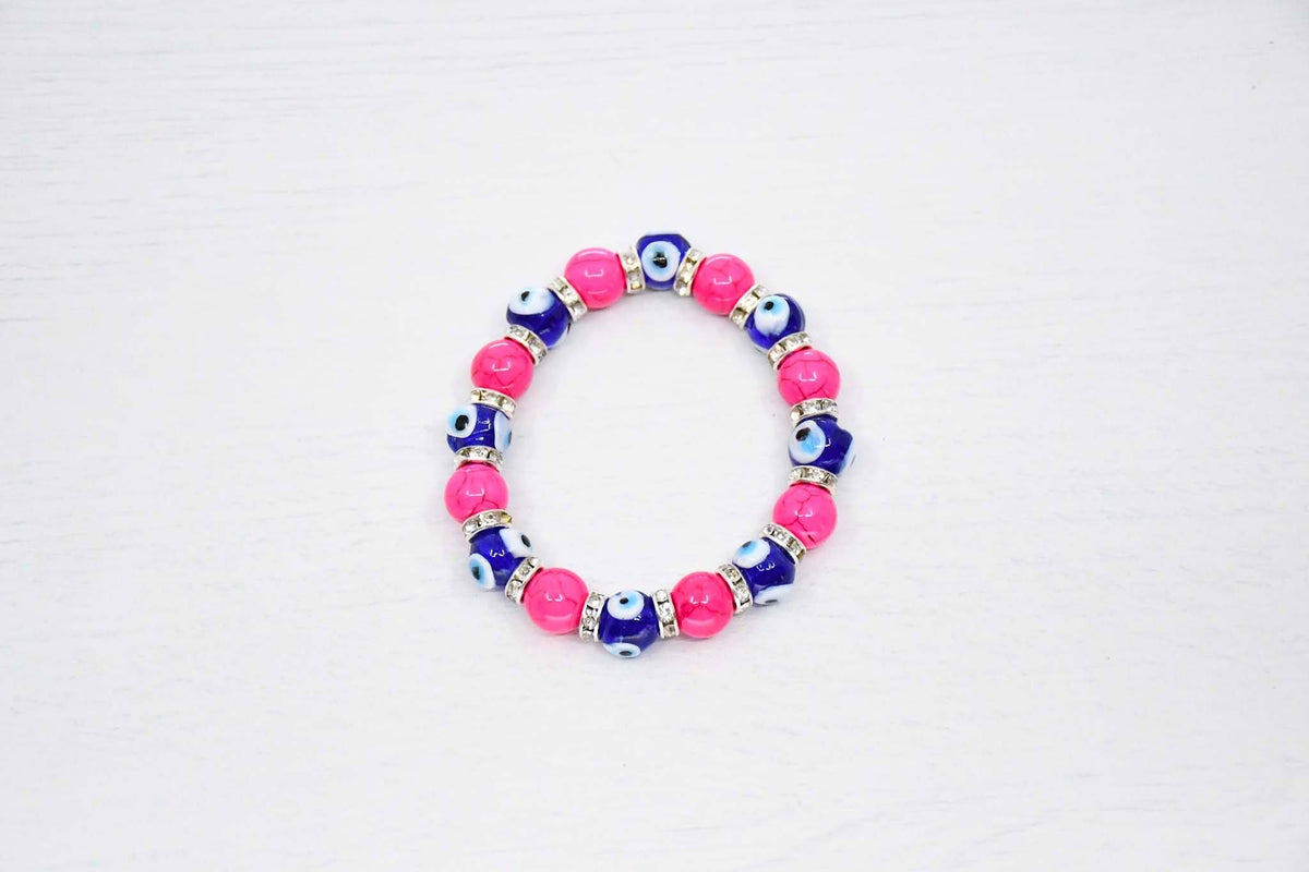 Turkish Greek Mati Evil Eye Bracelet Pink