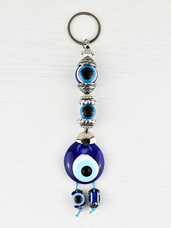 Evil Eye Keyring Double Eye Beads