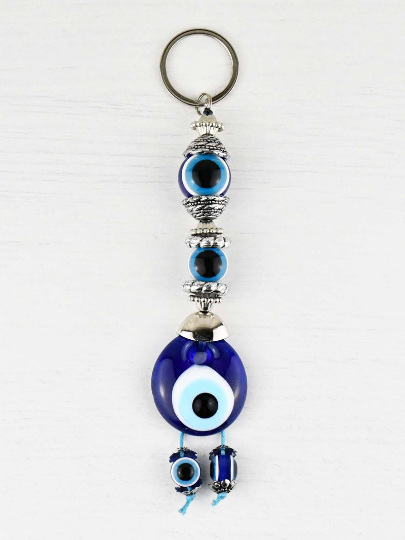 Evil Eye Keyring Double Eye Beads